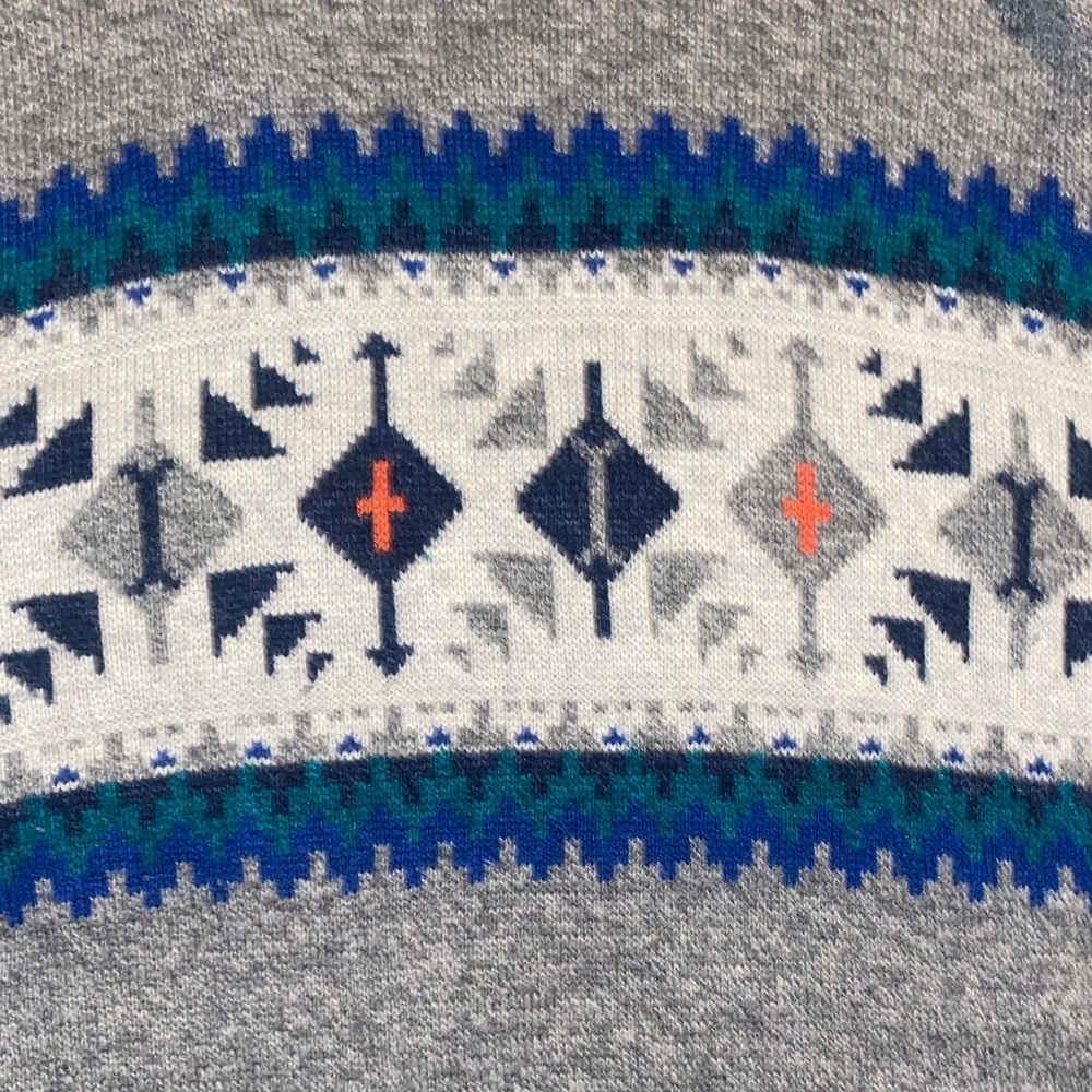 American Eagle Wool Blend Gray Patterned Men's Sw… - image 4